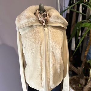 Women’s Leather and Faux Fur Jacket